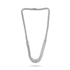 ESTATE LARGE 11.57CT DIAMOND 14KT WHITE GOLD 3D 3 ROW ETERNITY TENNIS NECKLACE