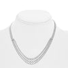 ESTATE LARGE 11.57CT DIAMOND 14KT WHITE GOLD 3D 3 ROW ETERNITY TENNIS NECKLACE