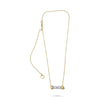 ESTATE 14KT YELLOW GOLD 3D CLASSIC GLASS TUBE FUN LOVE NECKLACE
