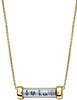 ESTATE 14KT YELLOW GOLD 3D CLASSIC GLASS TUBE FUN LOVE NECKLACE