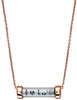 ESTATE 14KT ROSE GOLD 3D CLASSIC GLASS TUBE FUN LOVE NECKLACE