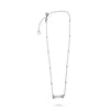 ESTATE .17CT DIAMOND 14KT WHITE GOLD 3D BY THE YARD GLASS TUBE FUN LOVE NECKLACE
