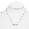 ESTATE .17CT DIAMOND 14KT WHITE GOLD 3D BY THE YARD GLASS TUBE FUN LOVE NECKLACE