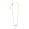 ESTATE .17CT DIAMOND 14KT YELLOW GOLD 3D BY THE YARD GLASS TUBE FUN NECKLACE