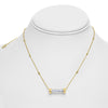 ESTATE .17CT DIAMOND 14KT YELLOW GOLD 3D BY THE YARD GLASS TUBE FUN NECKLACE