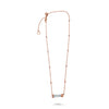ESTATE .17CT DIAMOND 14KT ROSE GOLD 3D BY THE YARD GLASS TUBE FUN LOVE NECKLACE