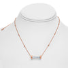ESTATE .17CT DIAMOND 14KT ROSE GOLD 3D BY THE YARD GLASS TUBE FUN LOVE NECKLACE