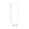 ESTATE .30CT DIAMOND 14KT WHITE GOLD 3D CLASSIC GLASS TUBE FUN LOVE NECKLACE