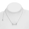 ESTATE .30CT DIAMOND 14KT WHITE GOLD 3D CLASSIC GLASS TUBE FUN LOVE NECKLACE