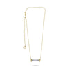 ESTATE .30CT DIAMOND 14KT YELLOW GOLD 3D GLASS TUBE FUN LOVE NECKLACE