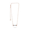 ESTATE .30CT DIAMOND 14KT ROSE GOLD 3D GLASS TUBE FUN LOVE NECKLACE