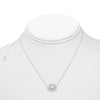 ESTATE .60CT DIAMOND 14KT WHITE GOLD 3D CLASSIC EVIL EYE LUCKY NECKLACE