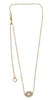 .46CT DIAMOND 14K ROSE GOLD ROUND & MARQUISE DOUBLE HALO EVIL EYE LUCKY NECKLACE