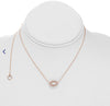 .46CT DIAMOND 14K ROSE GOLD ROUND & MARQUISE DOUBLE HALO EVIL EYE LUCKY NECKLACE