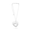 ESTATE LARGE 1.67CT DIAMOND 14KT WHITE GOLD 3D MULTI HEART FUN LOVE PENDANT