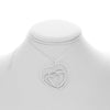 ESTATE LARGE 1.67CT DIAMOND 14KT WHITE GOLD 3D MULTI HEART FUN LOVE PENDANT