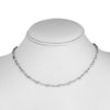 ESTATE 2.10CT DIAMOND 14KT WHITE GOLD 3D CLASSIC INFINITY ETERNITY LOVE NECKLACE