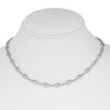 ESTATE 3.24CT DIAMOND 14KT WHITE GOLD 3D INFINITY SEMI ETERNITY LOVE NECKLACE