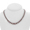 LARGE 40.46CT DIAMOND & AAA RUBY 18KT WHITE GOLD 3D OVAL & ROUND TENNIS NECKLACE