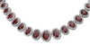 LARGE 40.46CT DIAMOND & AAA RUBY 18KT WHITE GOLD 3D OVAL & ROUND TENNIS NECKLACE
