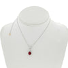 2.97CT DIAMOND & AAA RUBY 18KT 2 TONE GOLD 3D OVAL & ROUND FLOWER LOVE NECKLACE