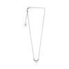 ESTATE .50CT DIAMOND 14KT WHITE GOLD 9 STONE ROUND CLASSIC JOURNEY LOVE NECKLACE