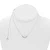 ESTATE .50CT DIAMOND 14KT WHITE GOLD 9 STONE ROUND CLASSIC JOURNEY LOVE NECKLACE