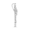 ESTATE 3.24CT DIAMOND 14KT WHITE GOLD 3D ROUND CLUSTER TEAR DROP LOVE PENDANT