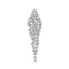 ESTATE LARGE 4.30CT DIAMOND 14KT WHITE GOLD 3D CLUSTER TEAR DROP LOVE PENDANT