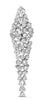 ESTATE LARGE 4.30CT DIAMOND 14KT WHITE GOLD 3D CLUSTER TEAR DROP LOVE PENDANT