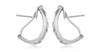 WIDE 1.05CT DIAMOND 14KT WHITE AND ROSE GOLD MULTI SHAPE HUGGIE HANGING EARRINGS