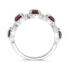 LARGE 4.92CT DIAMOND & AAA RUBY PLATINUM 3D OVAL & ROUND HALO ANNIVERSARY RING