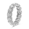 WIDE 2.34CT DIAMOND 14KT WHITE GOLD ROUND CLASSIC HALO ETERNITY ANNIVERSARY RING