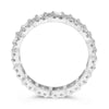 WIDE 3.19CT DIAMOND PLATINUM ROUND & EMERALD CUT HALO ETERNITY ANNIVERSARY RING