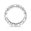 LARGE 4.98CT DIAMOND PLATINUM 3D CUSHION & ROUND HALO ETERNITY ANNIVERSARY RING