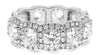 LARGE 6.92CT DIAMOND PLATINUM 3D CUSHION & ROUND HALO ETERNITY ANNIVERSARY RING