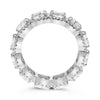 LARGE 6.31CT DIAMOND PLATINUM 3D CUSHION & ROUND HALO ETERNITY ANNIVERSARY RING