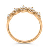 WIDE .77CT DIAMOND 14K ROSE GOLD MARQUISE & ROUND SEMI ETERNITY ANNIVERSARY RING