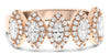 WIDE .77CT DIAMOND 14K ROSE GOLD MARQUISE & ROUND SEMI ETERNITY ANNIVERSARY RING