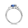 WIDE 2.46CT DIAMOND & AAA SAPPHIRE PLATINUM EMERALD CUT 3 STONE ENGAGEMENT RING