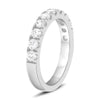 1CT DIAMOND 14KT WHITE GOLD ROUND 4 PRONG SEMI ETERNITY WEDDING ANNIVERSARY RING
