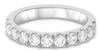 1CT DIAMOND 14KT WHITE GOLD ROUND 4 PRONG SEMI ETERNITY WEDDING ANNIVERSARY RING