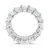 EXTRA LARGE 11.92CT DIAMOND PLATINUM 3D EMERALD CUT ETERNITY ANNIVERSARY RING