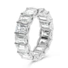 EXTRA LARGE 10.93CT DIAMOND PLATINUM 3D EMERALD CUT ETERNITY ANNIVERSARY RING