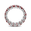 ESTATE LARGE 7.88CT AAA RUBY PLATINUM OVAL CLASSIC 3D ETERNITY ANNIVERSARY RING