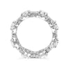 ESTATE LARGE 7.11CT DIAMOND PLATINUM OVAL & ROUND HALO ETERNITY ANNIVERSARY RING