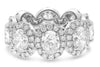 ESTATE LARGE 7.11CT DIAMOND PLATINUM OVAL & ROUND HALO ETERNITY ANNIVERSARY RING