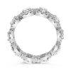 ESTATE LARGE 3.59CT DIAMOND PLATINUM OVAL & ROUND HALO ETERNITY ANNIVERSARY RING