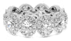 ESTATE LARGE 3.59CT DIAMOND PLATINUM OVAL & ROUND HALO ETERNITY ANNIVERSARY RING