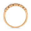 .47CT DIAMOND & AAA RUBY 14KT ROSE GOLD 3D ROUND HALO 5 STONE ANNIVERSARY RING